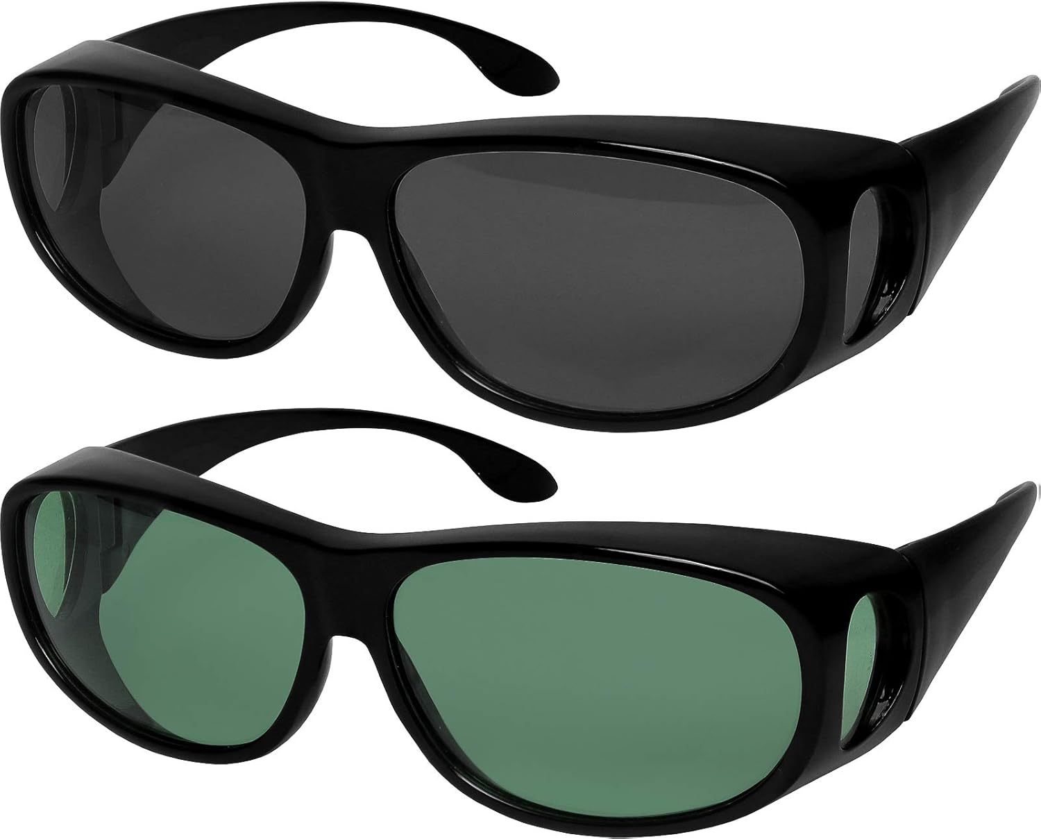 

Очки Success Eyewear с поляризованными линзами, идеально подходят для ношения поверх солнцезащитных очков, а также для очков с диоптриями. 100% защита от УФ-излучения для мужчин и женщин, Set of Smoke & G15