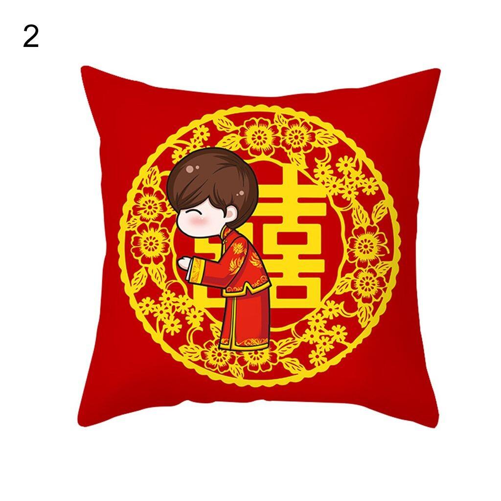 

Чехол на привлекательную декоративную плюшевую китайскую подушку для декора постельных принадлежностей для свадьбы-2 Stuttg