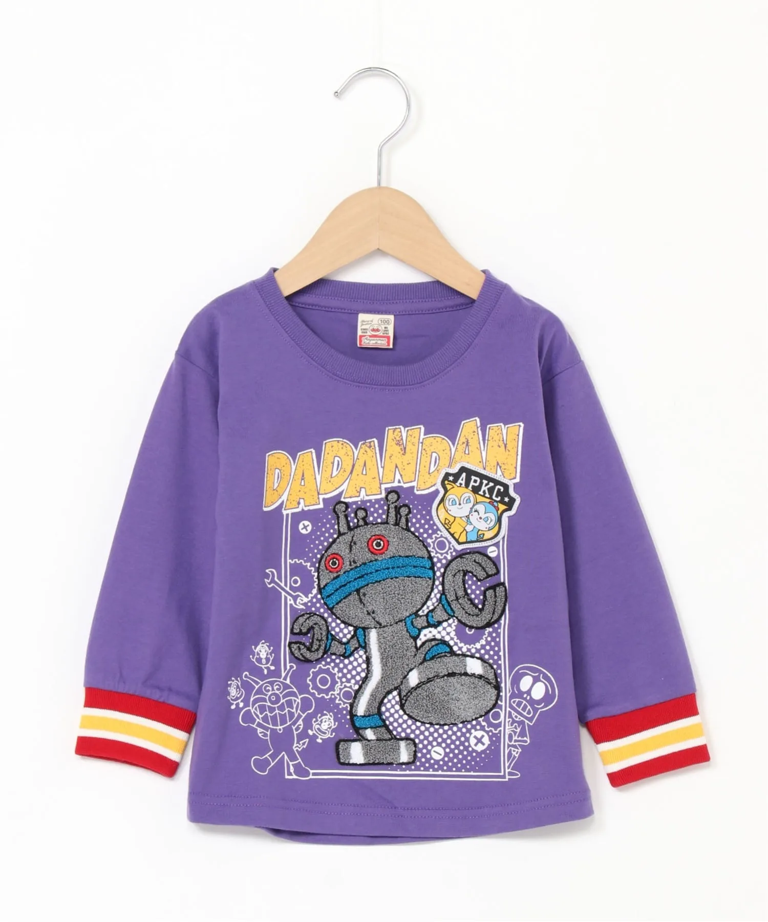 Детская коллекция ANPANMAN/(K) Футболка с длинными рукавами Dadandan Sagara с вышивкой Anpanman Kids Collection, purple — фото 2