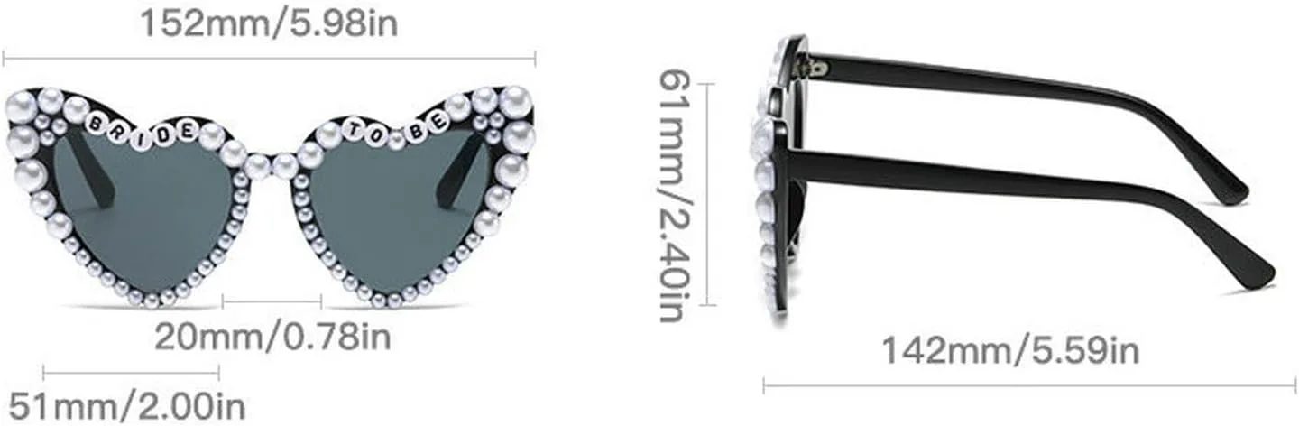 

Солнцезащитные очки COTIA Love Pearl для женщин, блестящие очки в форме сердца, для девичника, для невесты, милые жемчужные солнцезащитные очки W35, Pink