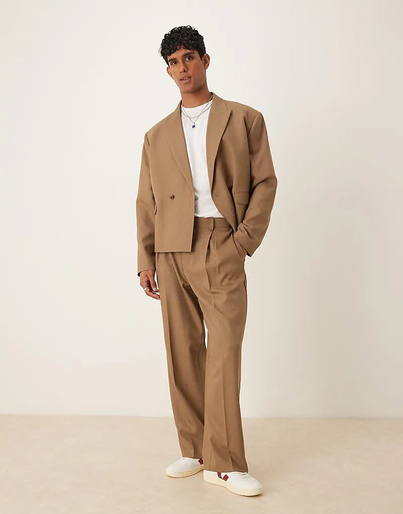 

Широкие брюки ASOS DESIGN коричневого цвета