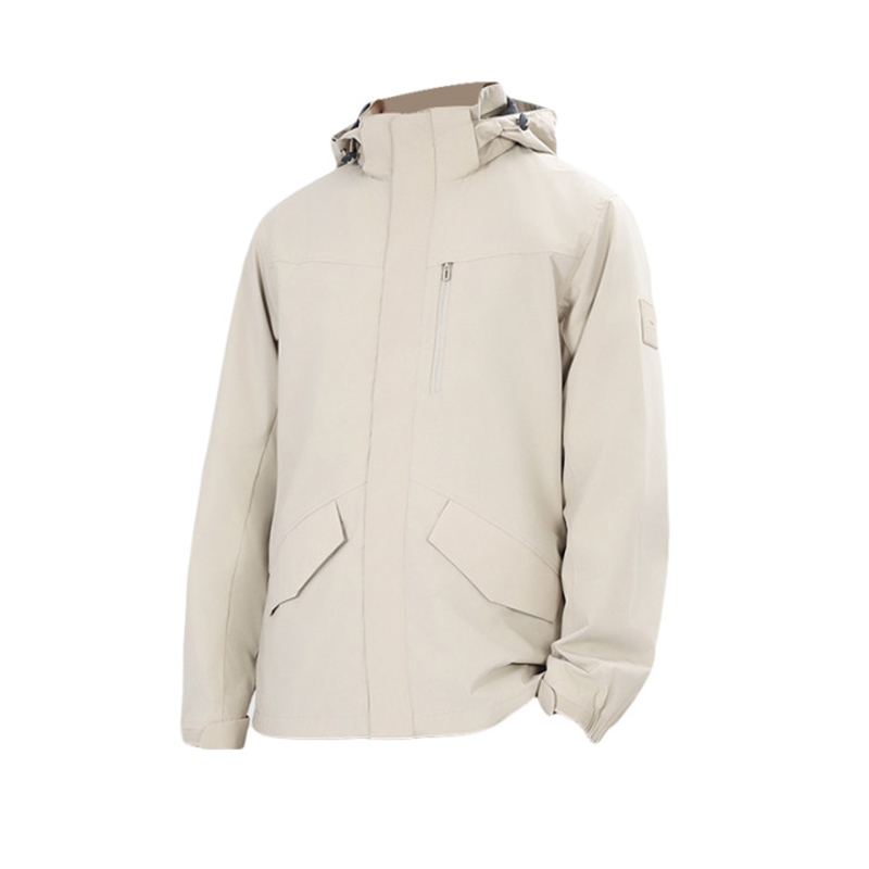 

Водонепроницаемая, устойчивая к истиранию, термо, водоотталкивающая, дождезащитная ветровка мужская LINING, бежевый