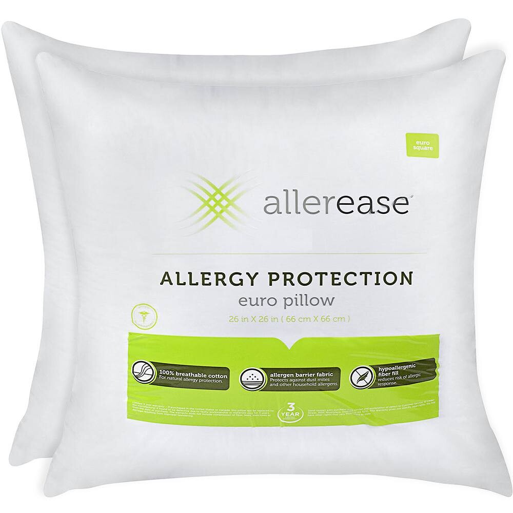 

Allerease, 2 шт. европодушки для защиты от аллергии AllerEase, белый