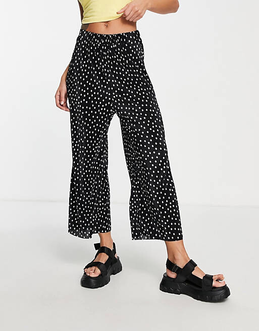 

Широкие плиссированные брюки-кюлоты ASOS DESIGN