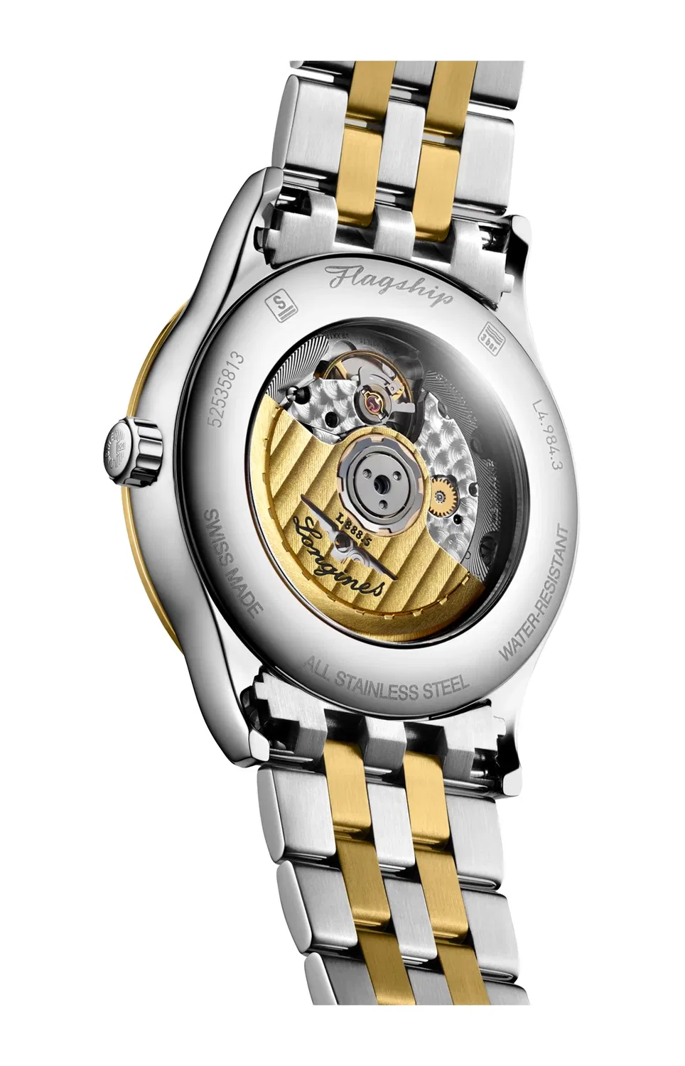 Флагманская классика - L4.984.3.38.7 LONGINES, золотой — фото 3