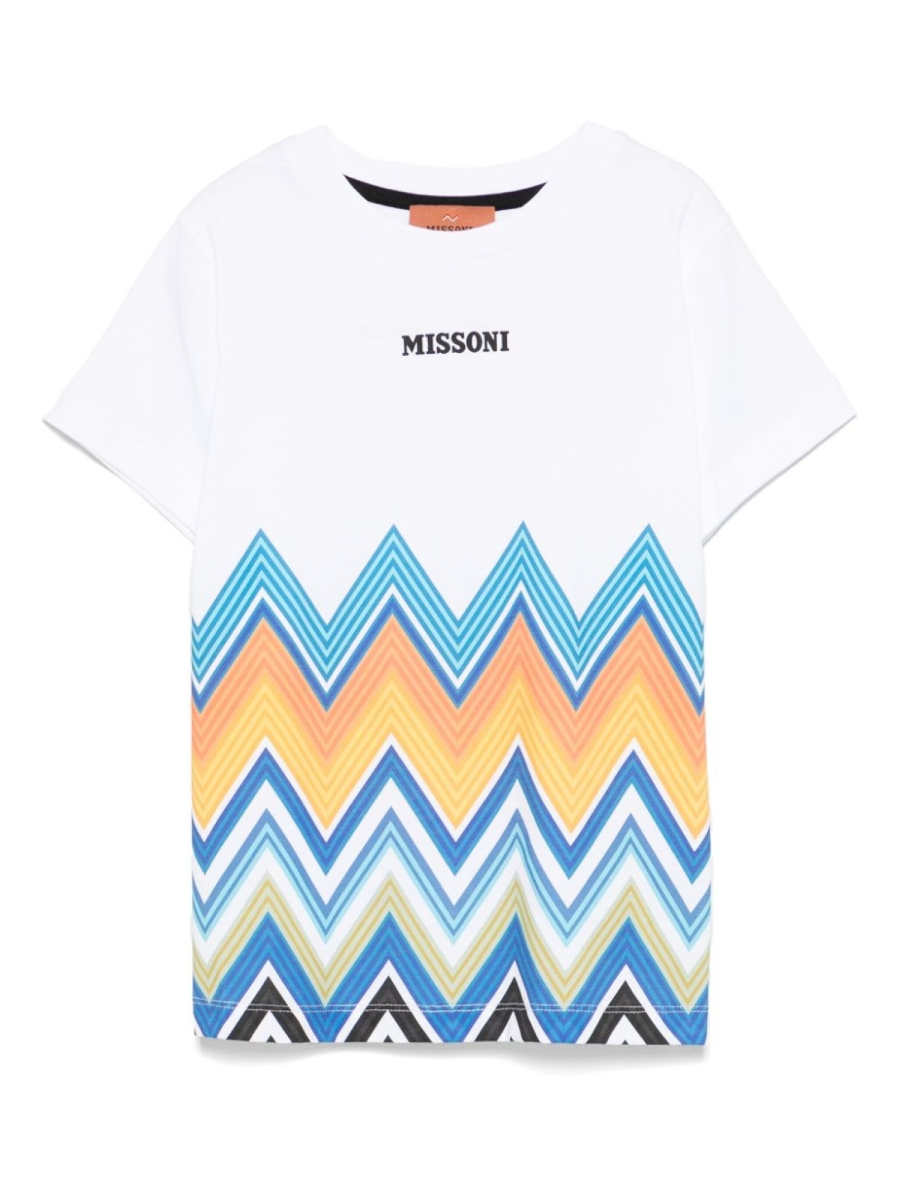 

Missoni Kids футболка с узором зигзаг, белый