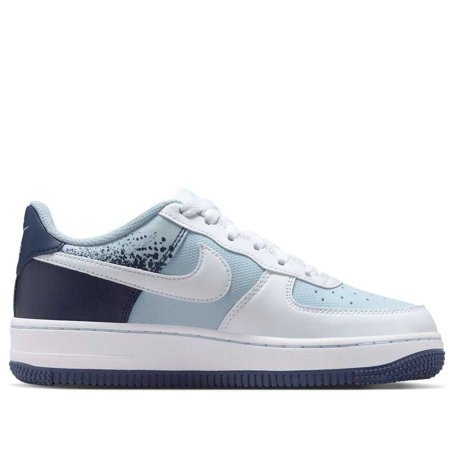 Кроссовки (GS) Nike Air Force 1 Low 'Light Armory Blue White', белый — фото 2