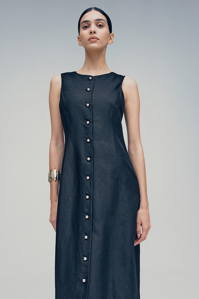 

Платье из льняной смеси H&M, черный