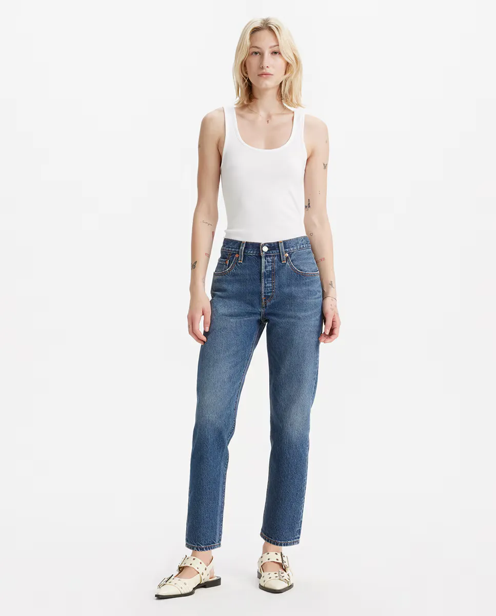 

Женские укороченные джинсы 501 Levi's, цвет Azul Índigo