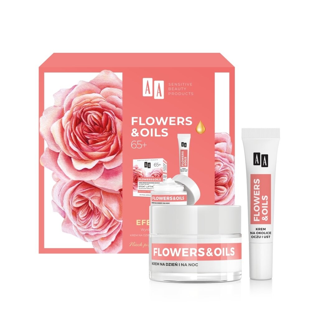 

Подарочный набор AA Flowers & Oils Lifting Effect 65+, 1 упаковка
