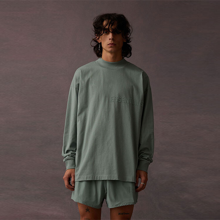 Футболка унисекс Fear Of God Essentials Haze Blue — фото 4
