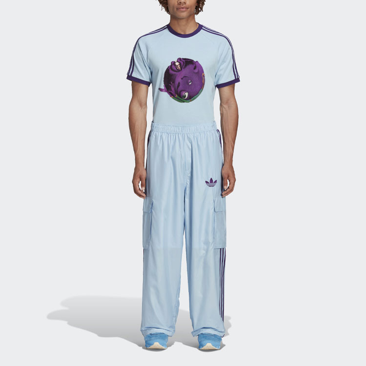 Футболка Kerwin Frost Collection мужская розовая голубая Adidas Originals — фото 4