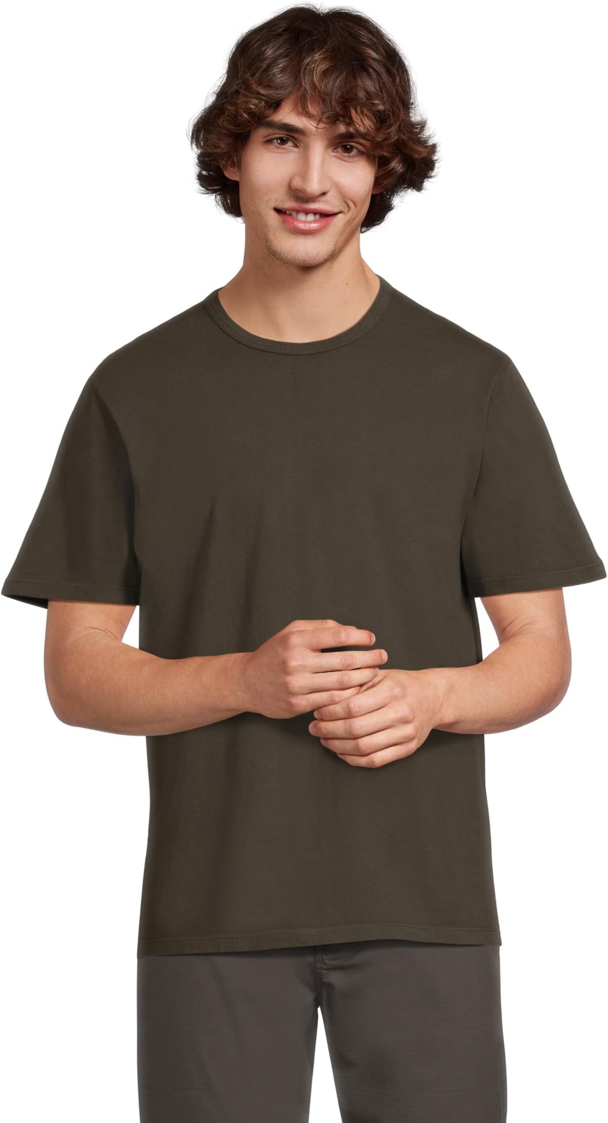 

Футболка Vince Garment Dye Short Sleeve Crew, цвет Washed Dark Leaf