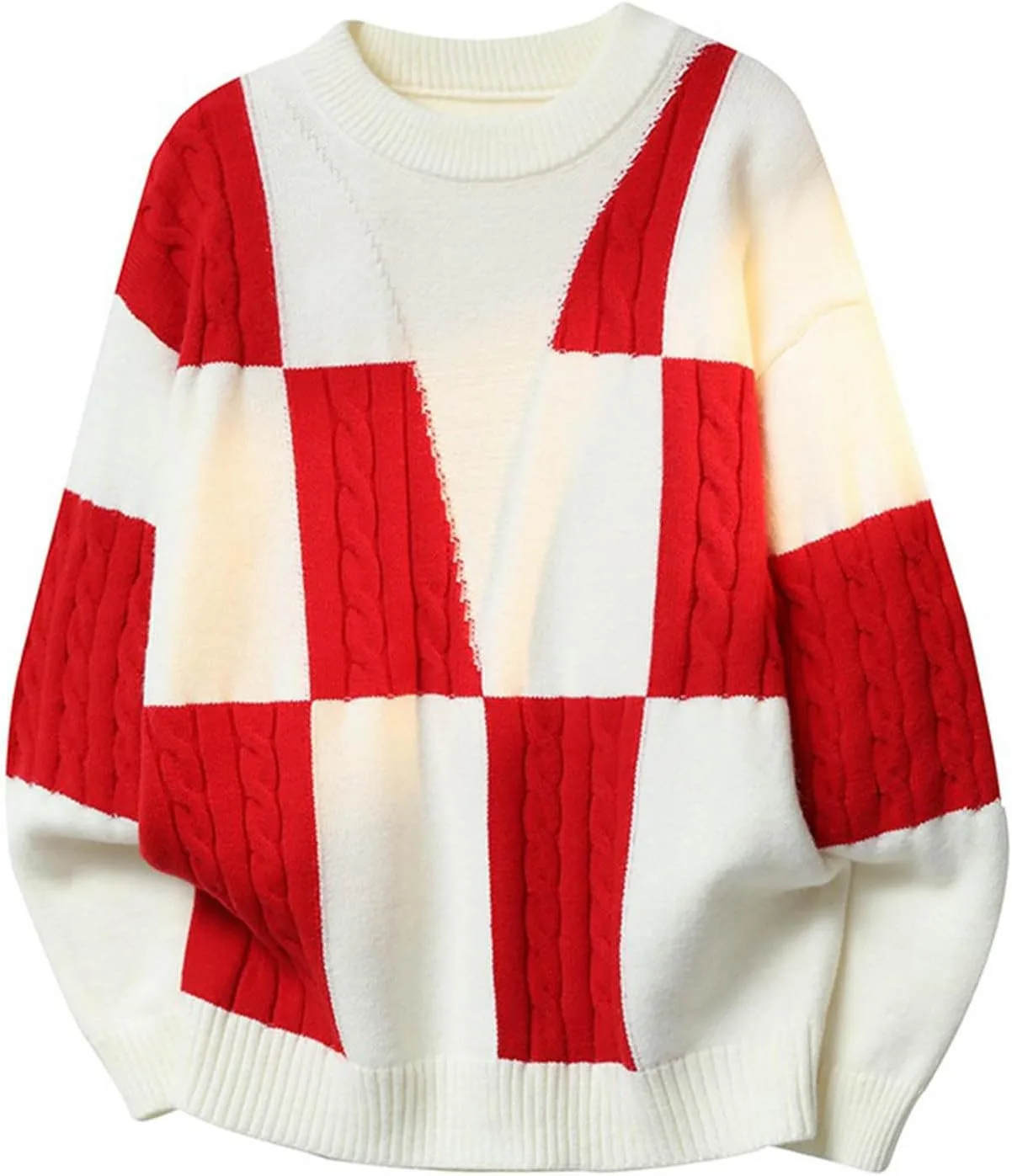 

Мужской свитер с цветными блоками Casual Crewneck с длинным рукавом