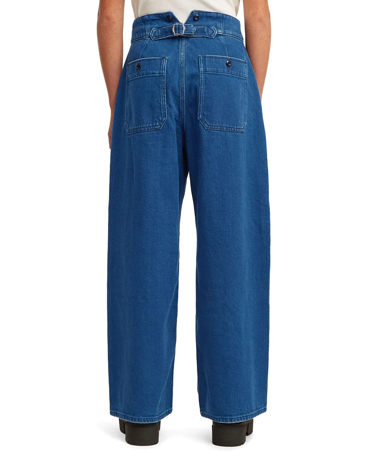 Джинсы G-Star свободного кроя Girls BÄRrel Utility High Loose Jeans синего цвета — фото 3