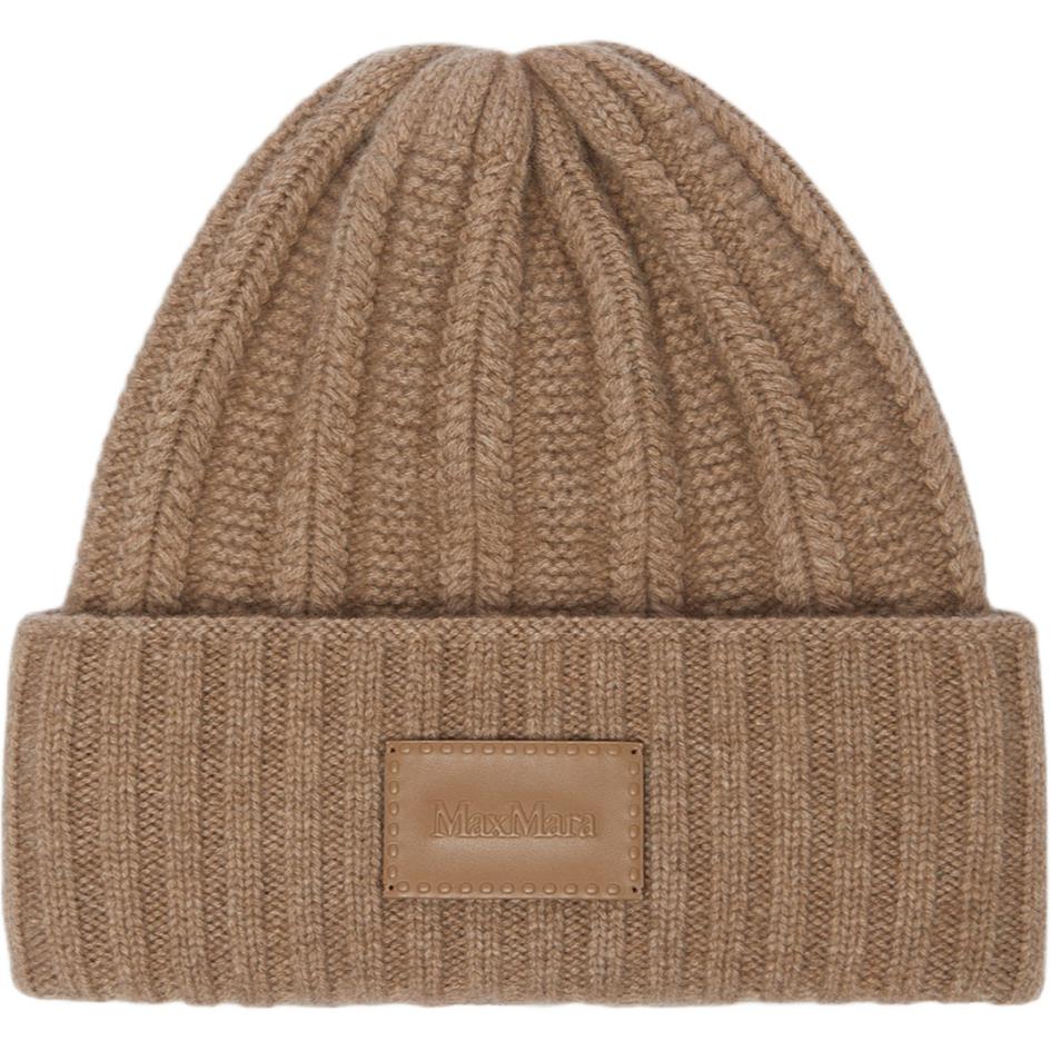 

Шапка с ребристым логотипом MaxMara, коричневый