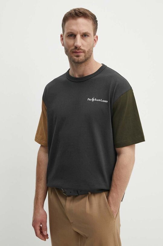 

Хлопковая футболка Polo Ralph Lauren, серый