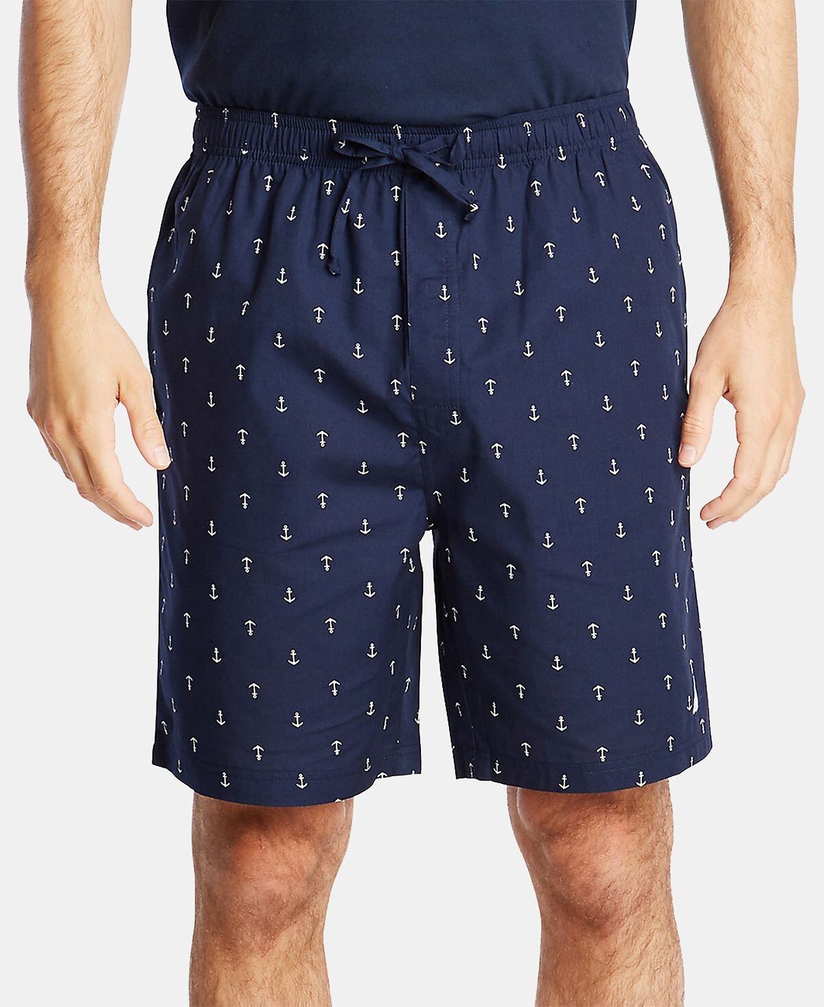 

Мужские хлопковые пижамные шорты с принтом якоря Nautica