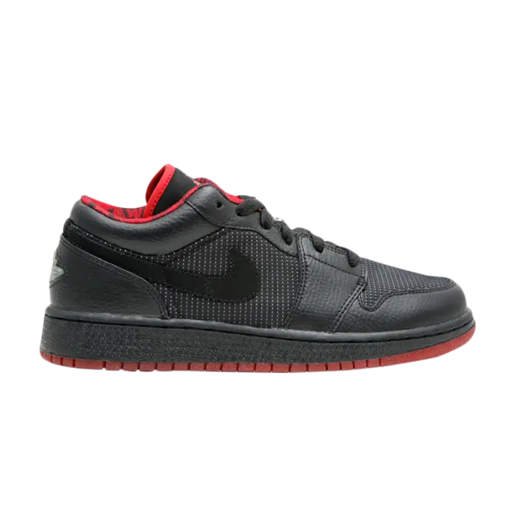 

Кроссовки Air Jordan 1 Retro Low GS 'Metallic Silver', черный