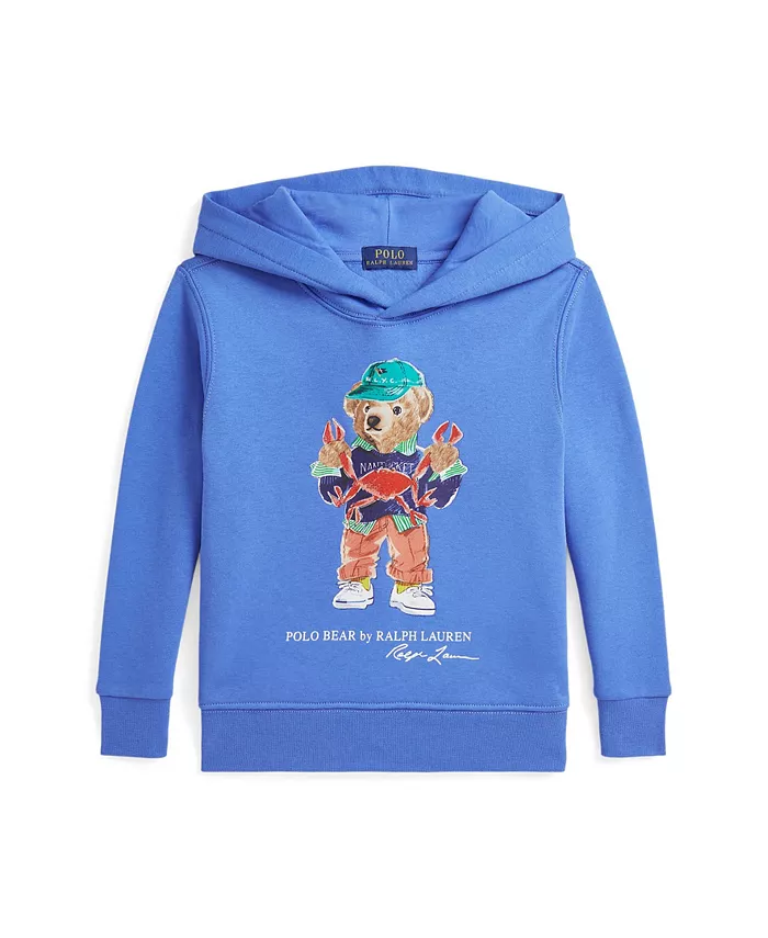 

Детская и мальчиковая толстовка с капюшоном Polo Bear из флиса Polo Ralph Lauren, синий