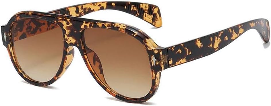 

Овальные солнцезащитные очки для женщин, простые солнцезащитные очки в полной оправе, мужские большие металлические ретро-очки, модные женские солнцезащитные очки, SUN988 Generic, Leopard Brown