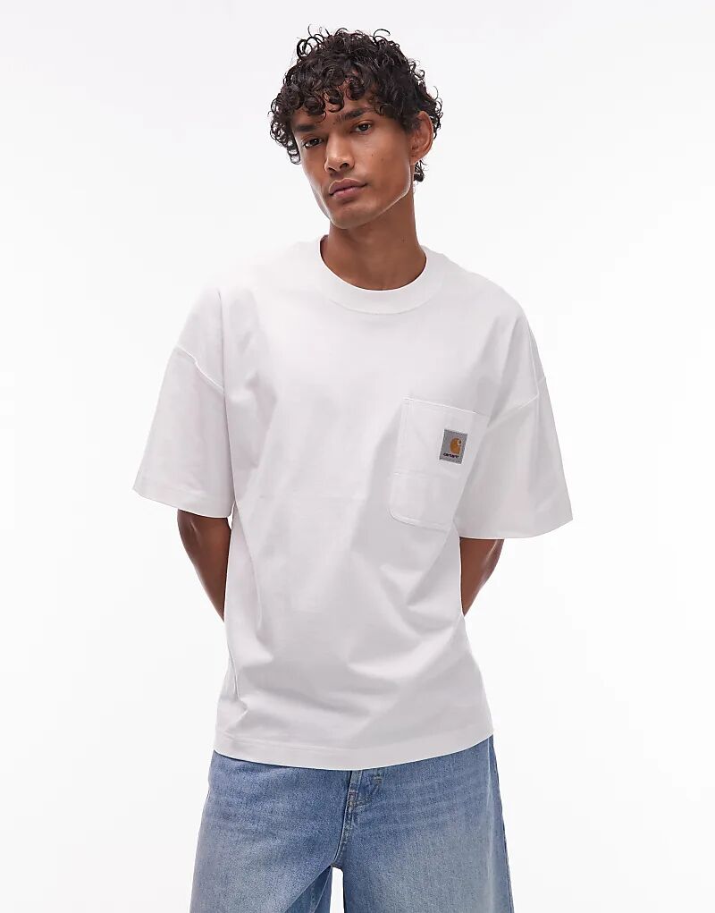 

Футболка Carhartt WIP свободного кроя с карманами белого цвета