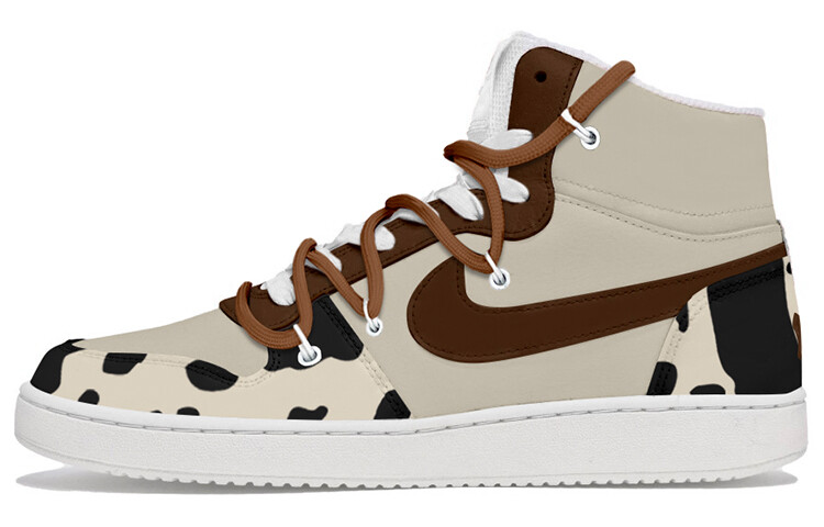 

Кроссовки Nike EBERNON Skateboarding Shoes Men Mid-top Brown, цвет Off White