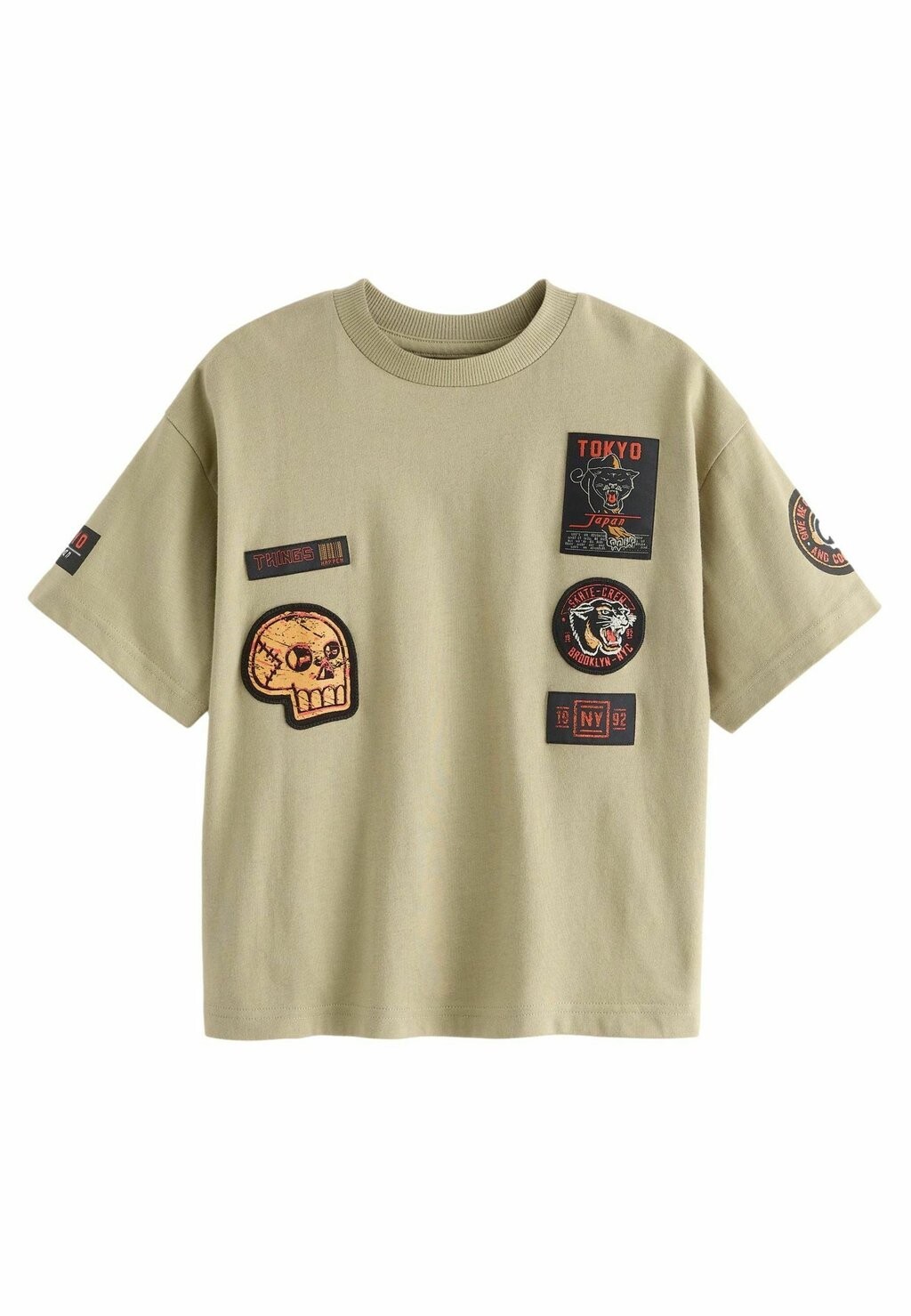 

Футболка с принтом SHORT SLEEVE GRAPHIC STANDARD Next, бежевый