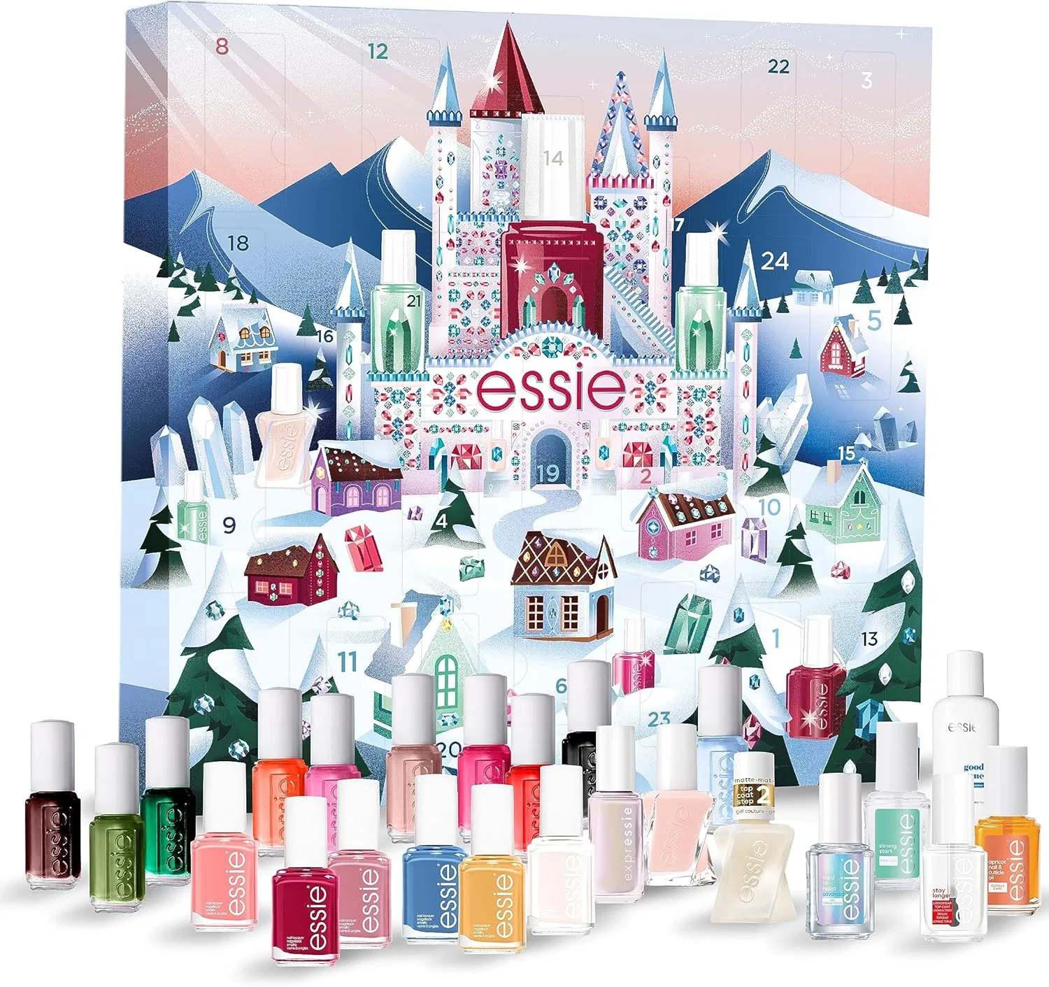 Адвент-календарь Essie 24 Days с продуктами для маникюра Essie