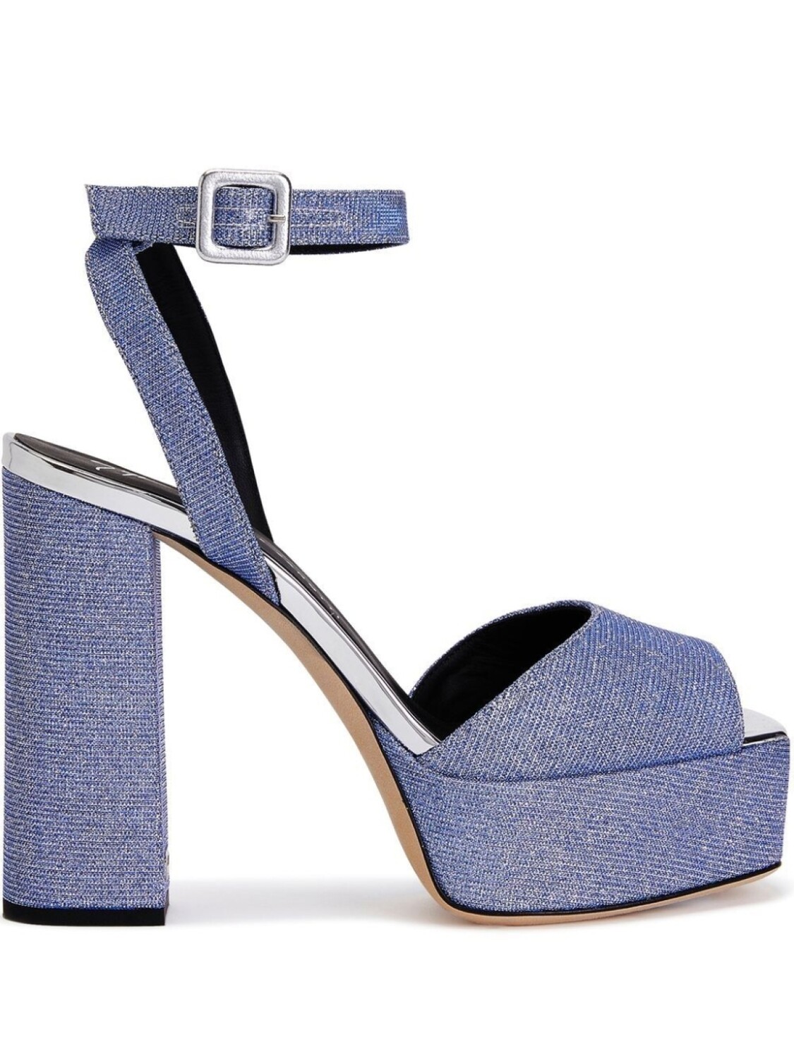 Giuseppe Zanotti босоножки на платформе с блестками, синий