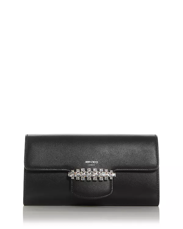 

Кожаный кошелек Bing на цепочке Jimmy Choo, черный