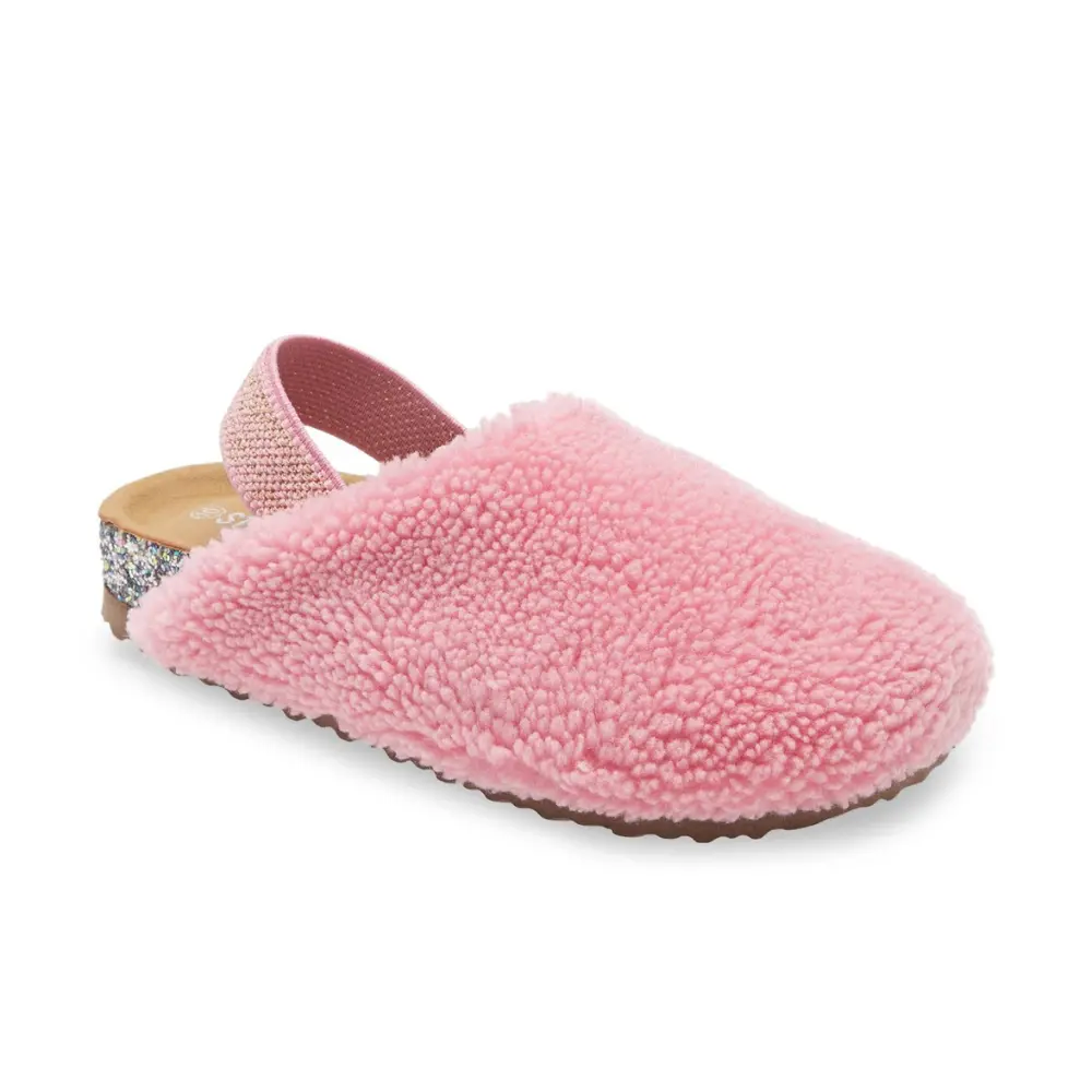 Туфли Steve Madden Thomez Youth Clog Blush с ремешком на спине из искусственного меха JOBB1518, розовый — фото 4