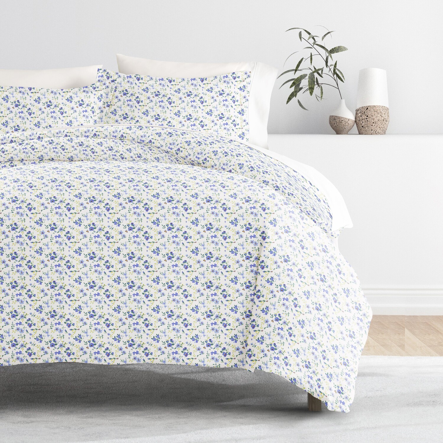 

Комплект постельного белья, комплект пододеяльников с рисунком ienjoy Home, цвет Blue Flowers