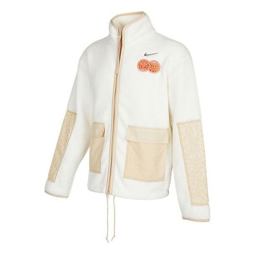 

Куртка Nike CNY Chinese New Year's Edition Contrast Color Stitching Loose Sports Stand Collar Jacket Beige, цвет creamy