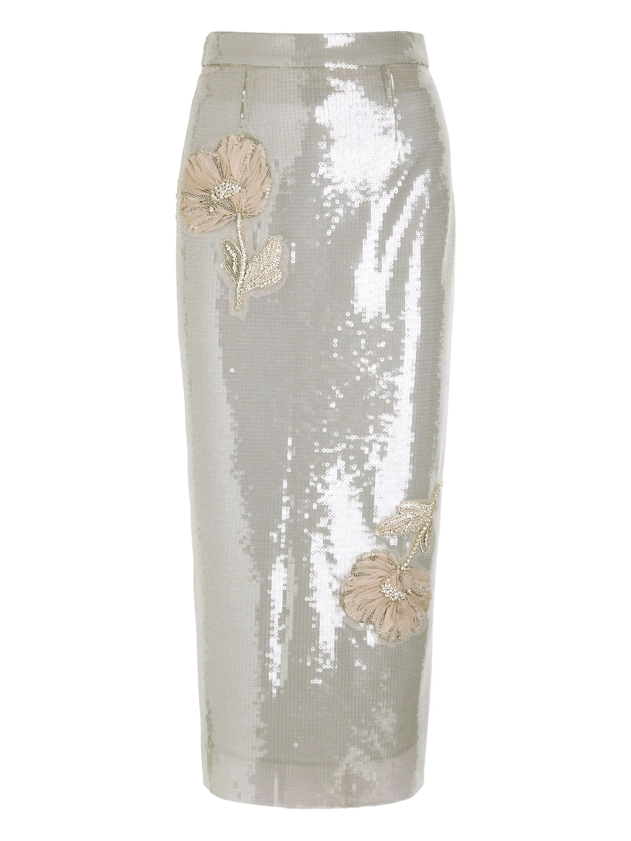 

Юбка миди с пайетками Huishan Zhang, серебристый
