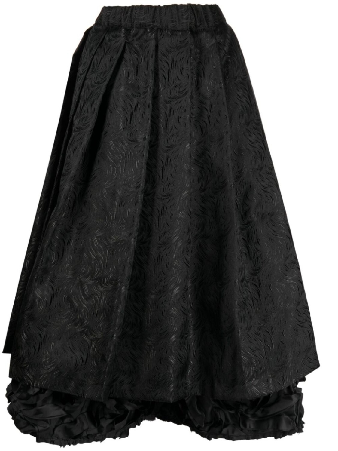 

Comme Des Garçons Comme Des Garçons wave-pattern A-line skirt, черный