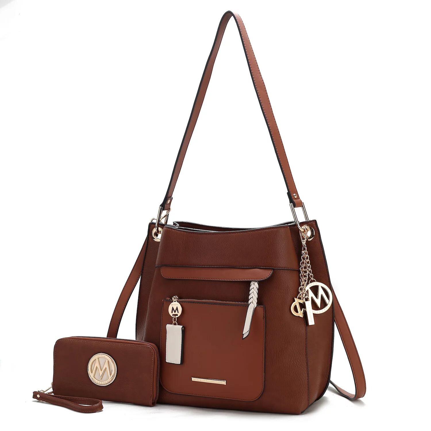 

MKF Collection Shivani Женская сумка-хобо из веганской кожи с кошельком от Mia K MKF Collection, темно-синий