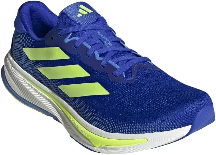 Мужские беговые кроссовки Adidas Supernova Rise 2, синий/желтый — фото 2