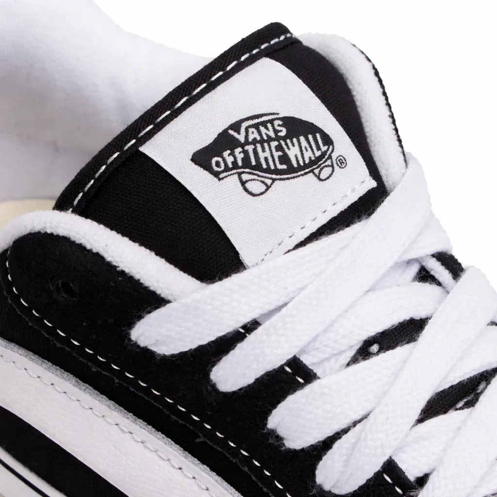Сникерсы низкие, кожа/текстиль, Vans, черный — фото 2