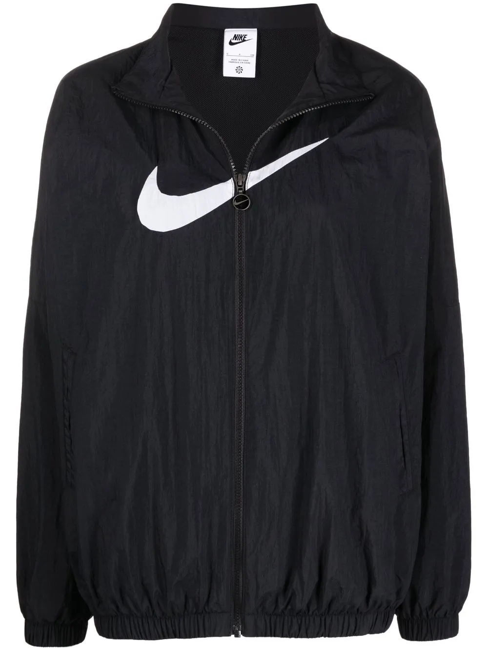 

Куртка с высоким воротником и логотипом Swoosh Nike, черный