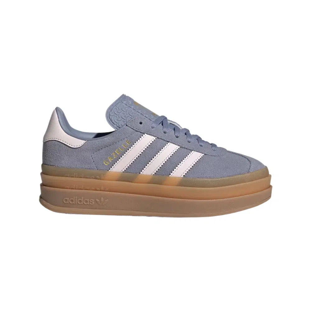 Кроссовки детские повседневные GAZELLE BOLD Adidas Originals серебристо-розовые — фото 2