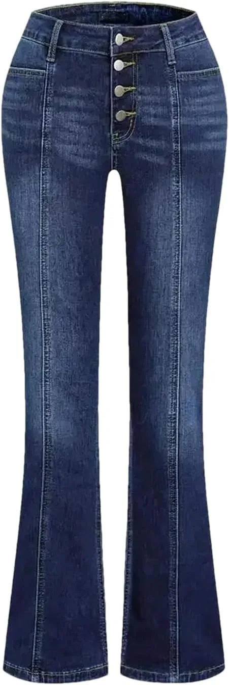 Женские джинсы с завышенной талией Slim Fit, эффектом подтяжки ягодиц и контролем живота