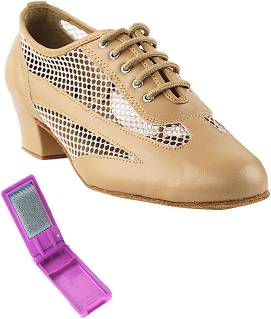 

Прекрасные танцевальные туфли для женщин - тренировочные, кубинские туфли на низком каблуке для бальных танцев - 2009 год, каблук 4 см, в комплекте со складной щеткой Very Fine