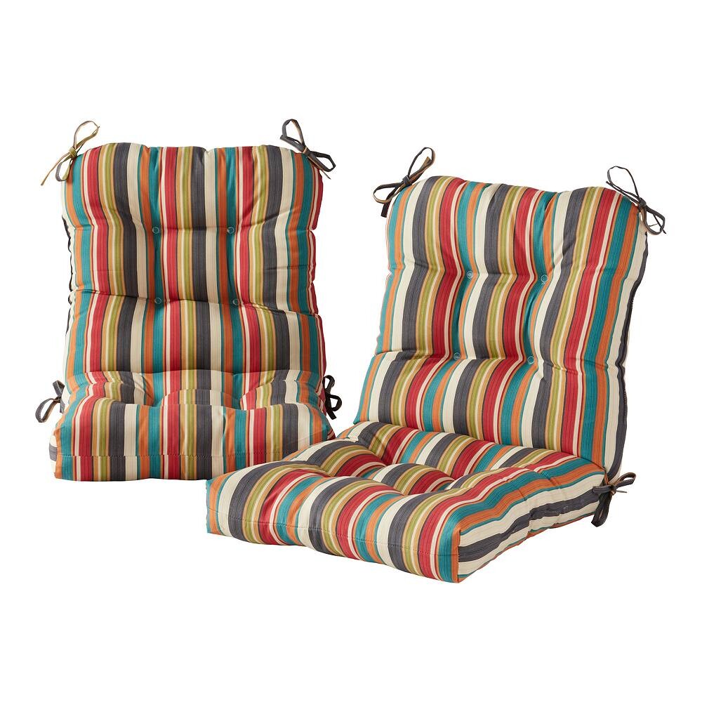 

Greendale Home Fashions 2 шт. Набор подушек для уличного сиденья/спинки стула, цвет Sunset Stripe