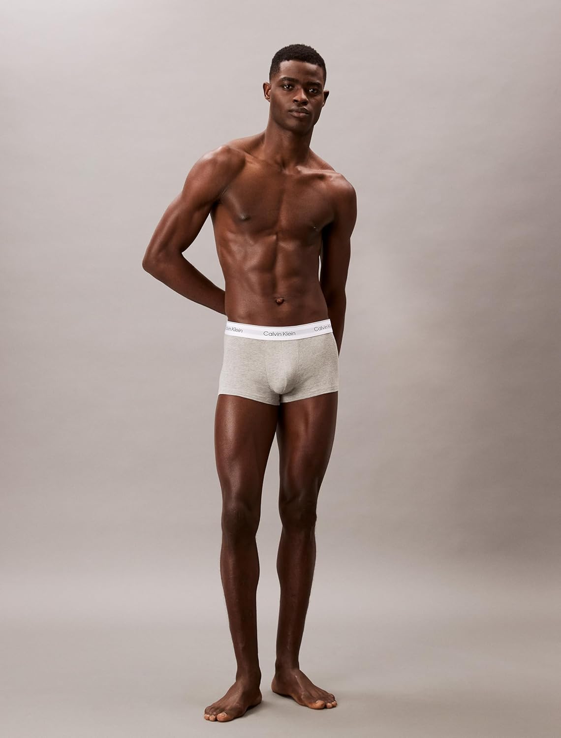 Комплект из 3 трусов-боксеров Calvin Klein с низкой посадкой, мужские, Icon, хлопковый стрейч, Grey Heather,White,Black — фото 2