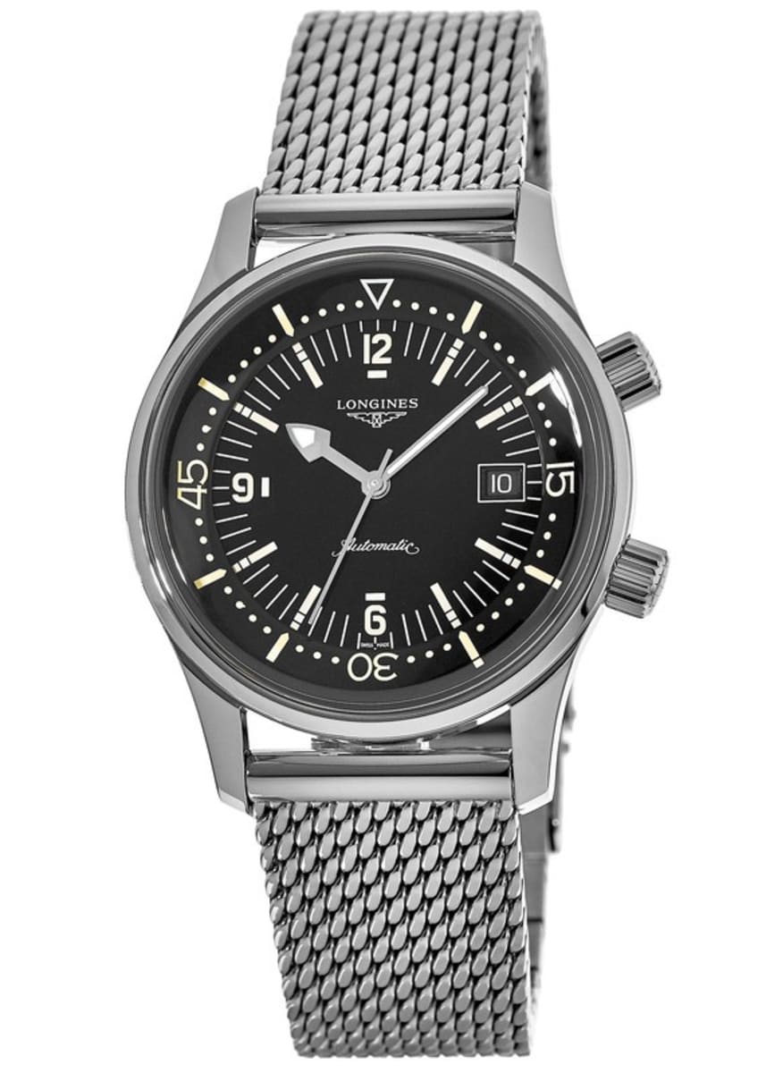 

Longines Legend Diver Automatic 42 мм черные стальные часы мужские L3.774.4.50.6