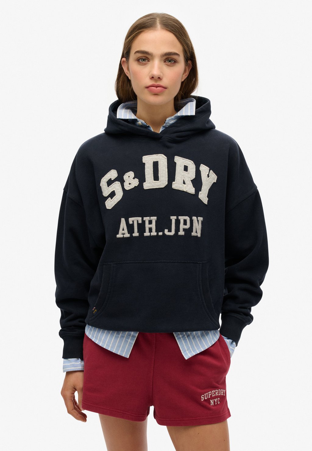 

Толстовка ATHLETIC ESSENTIALS APPLIQUE RELAXED Superdry, синий