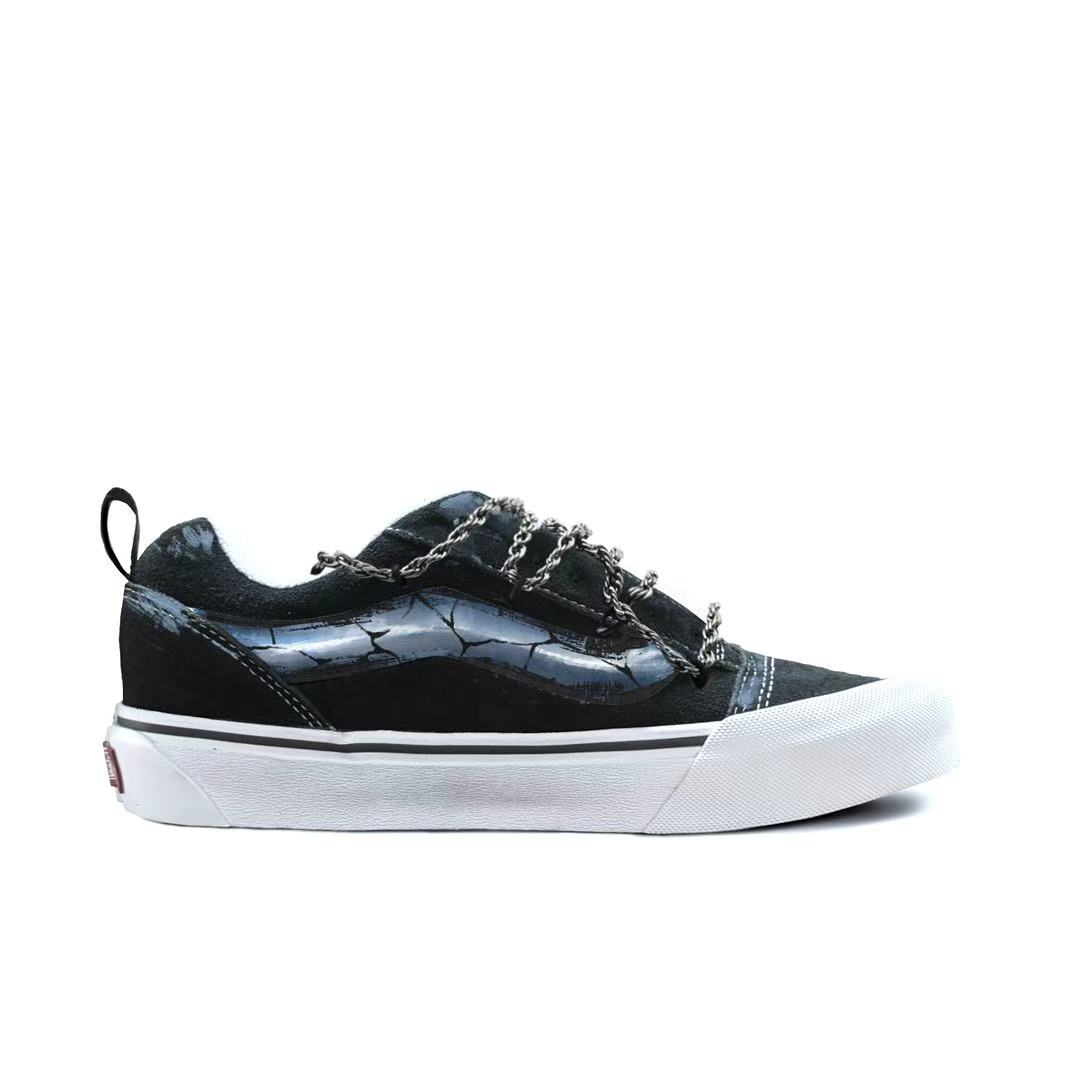 Vans Knu Skool ткань устойчивая к истиранию низкие кроссовки для скейтбординга Unisex синий — фото 3
