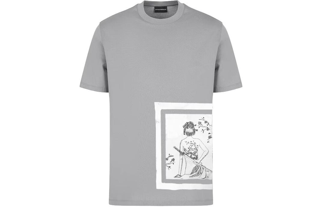 

Футболка мужская серебристая SS24 EMPORIO ARMANI