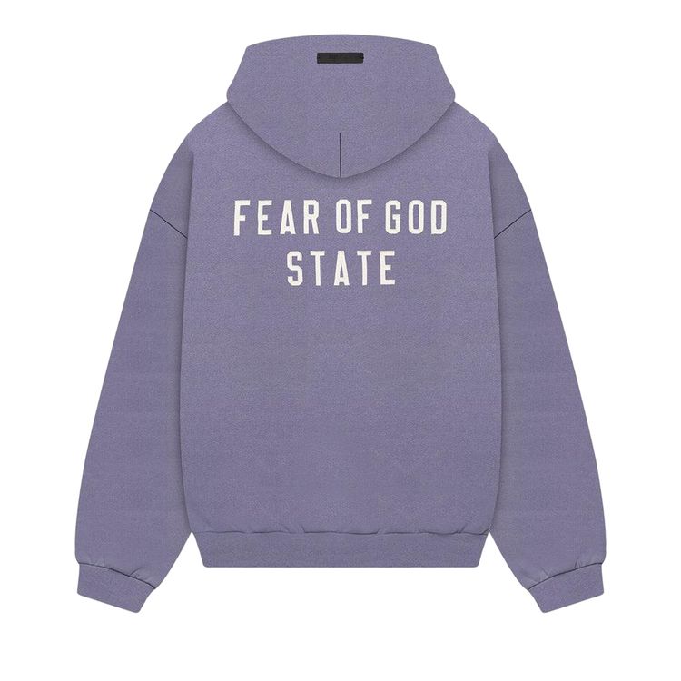 Худи Fear of God Essentials Heavy Fleece Full Zip Hoodie Lavender, фиолетовый — фото 2